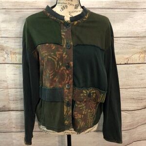 Ecuador Winter Sun Top Jacket 100% Cotton Patchwork Size Medium